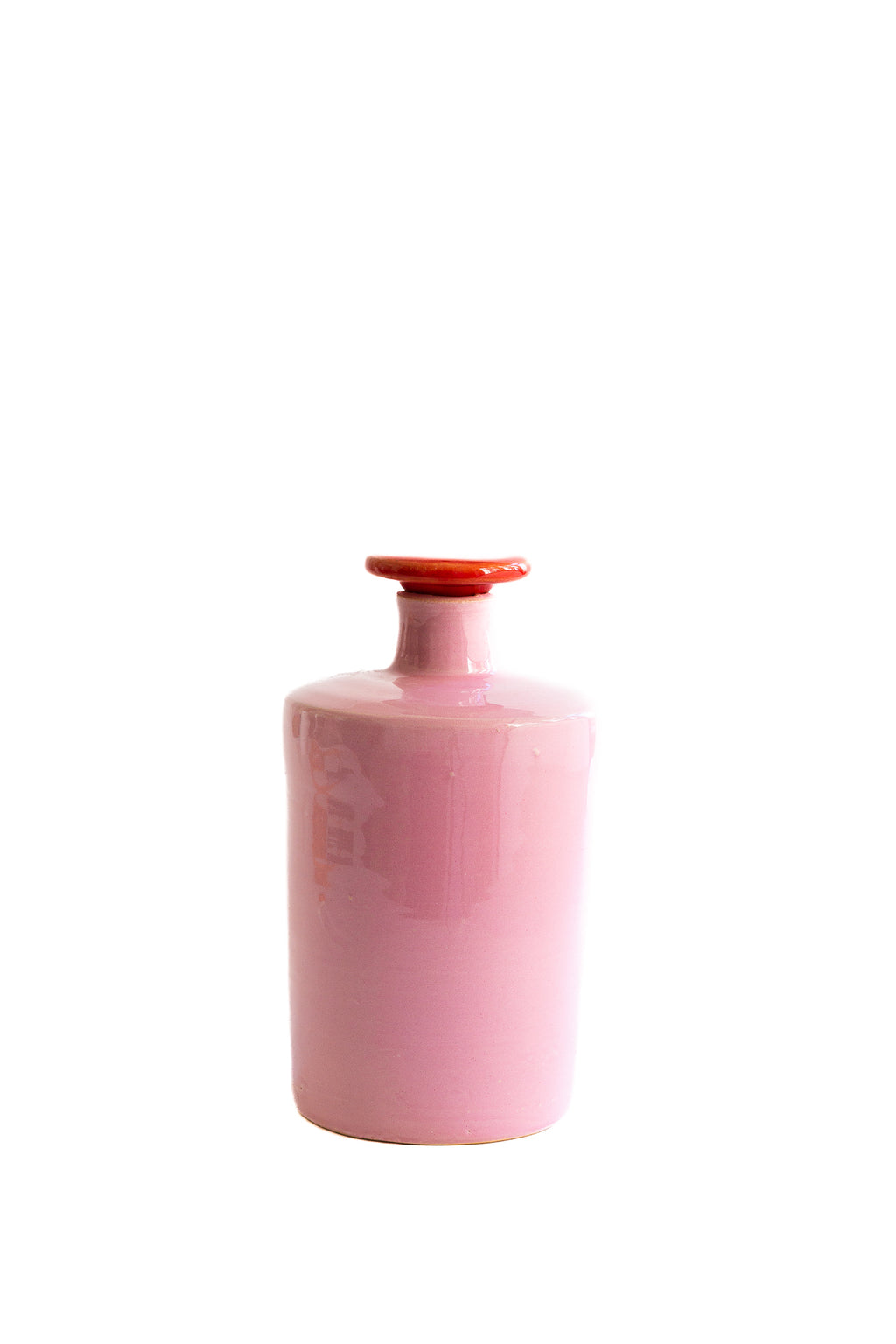 Botella de cerámica Carlota rosa