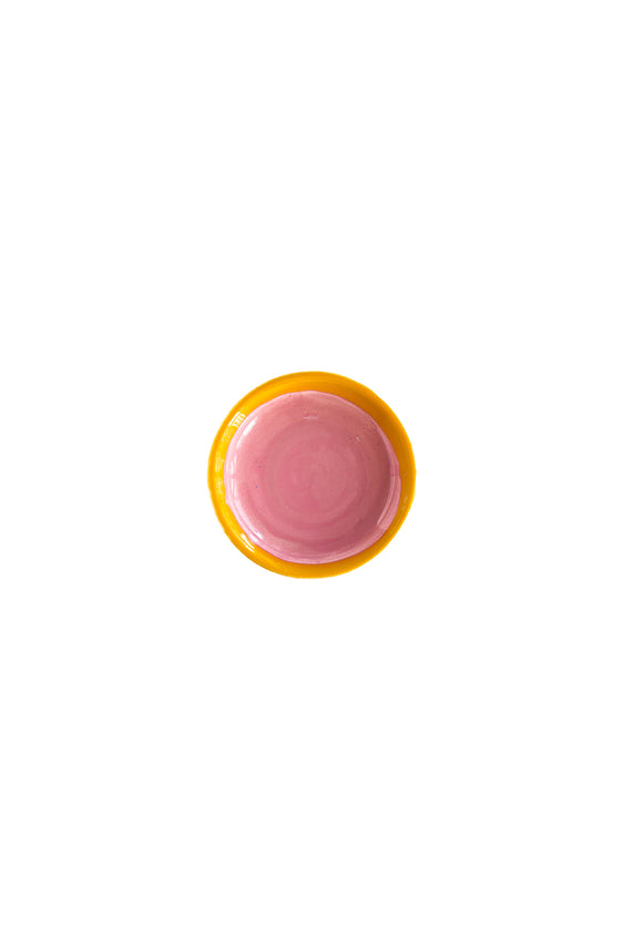 Platito de pan (o aperitivo) 'Estela' rosa y amarillo